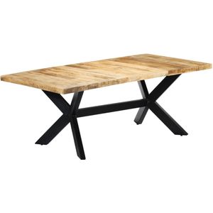 vidaXL Eettafel 200x100x75 cm massief mangohout