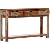 vidaXL Konsolentisch mit 3 Schubladen 120x30x75 cm Massivholz