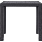 vidaXL Tuintafel 79x79x72 cm rattan-look kunststof bruin - 45603