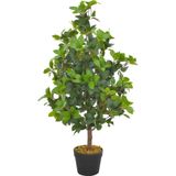 vidaXL Künstliche Pflanze Lorbeerbaum mit Topf Grün 40 cm
