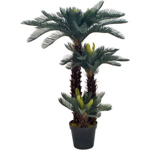 vidaXL Künstliche Pflanze Cycas-Palme mit Topf Grün 125 cm
