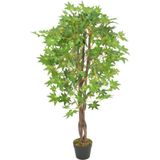 Künstliche Pflanze Ahornbaum mit Topf Grün 120 cm Vidaxl