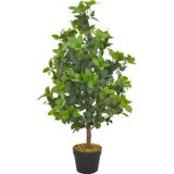 Künstliche Pflanze Lorbeerbaum mit Topf Grün 130 cm Vidaxl