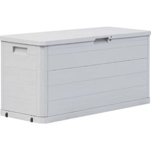 vidaXL - Tuinbox - Lichtgrijs - Kunststof - 280 L
