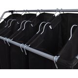 vidaXL Wassorteerders - Zwart en Grijs - Staal en Kunststof - 2 Stuks