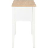 vidaXL - Schrijftafel - Wit - MDF en Grenenhout - 5 Lades