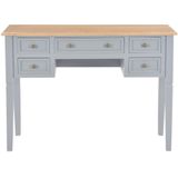 vidaXL - Schrijftafel - Grijs - MDF en Grenenhout - Eenvoudig Ontwerp