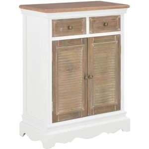 vidaXL Sideboard Weiß 60x30x80 cm Massivholz