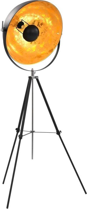 vidaXL Standleuchte E27 Schwarz und Golden 51 cm