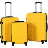 vidaXL 3-delige Harde kofferset ABS geel