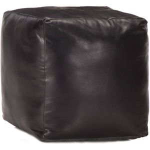 VidaXL-Poef-40x40x40-cm-echt-geitenleer-zwart