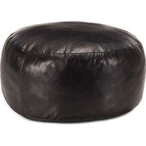 vidaXL-Poef-60x30-cm-echt-geitenleer-zwart