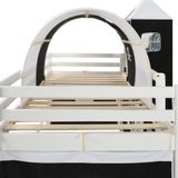 VidaXL Kinderhoogslaper met Glijbaan en Ladder 97x208 cm Grenenhout