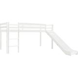 VidaXL Kinderhoogslaper met Glijbaan en Ladder 97x208 cm Grenenhout