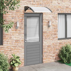 Luifel voor voordeur, 120/150/200 x 90 cm, overkapping van aluminium en polycarbonaat, transparante boogluifel, lessenaarsafdak, duurzaam (150cm