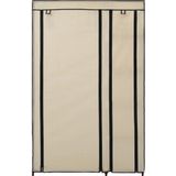 Faltschränke 2 Stk. Creme 110x45x175 cm Stoff Vidaxl
