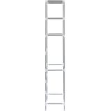 vidaXL Opbergrek voor boven toilet 3-laags 53x28x169 cm zilverkleurig - Roestvrij staal 282464