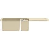 vidaXL Gootsteen dubbele bakken graniet beige