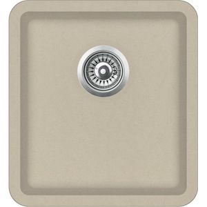 vidaXL - Gootsteen - enkele - bak - graniet - beige