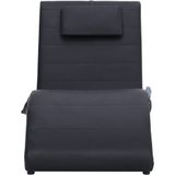 VidaXL-Massage-chaise-longue-met-kussen-kunstleer-zwart