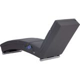 VidaXL Massage Chaise Longue Kunstleer Grijs - Luxe Ontspanningsstoel