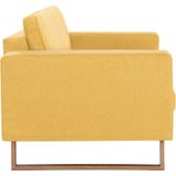 vidaXL 3-Sitzer-Sofa Stoff Gelb