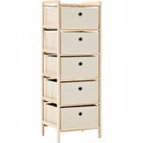 vidaXL-Opbergrekken-met-5-stoffen-manden-2-st-cederhout-beige