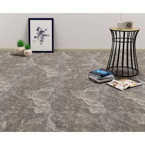 vidaXL - Vloerplanken - zelfklevend - 5,11 - m² - PVC - zwart - marmer