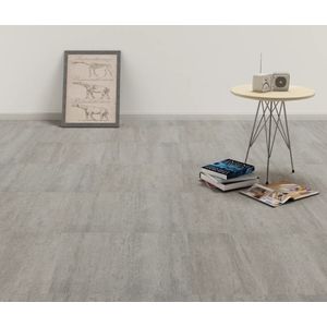 vidaXL - Vloerplanken - zelfklevend - 5,11 - m² - PVC - grijs - gespikkeld