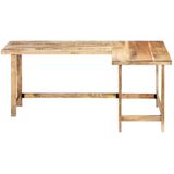vidaXL - Bureau - Massief Mangohout - 180x120x76 cm - L-ontwerp