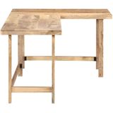 vidaXL - Bureau - Massief Mangohout - 180x120x76 cm - L-ontwerp