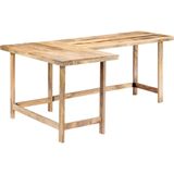 vidaXL - Bureau - Massief Mangohout - 180x120x76 cm - L-ontwerp