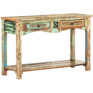 vidaXL Wandtafel 120x40x75 cm massief gerecycled hout