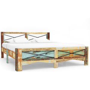 vidaXL - Bedframe - Hout - Antiek - Massief Gerecycled