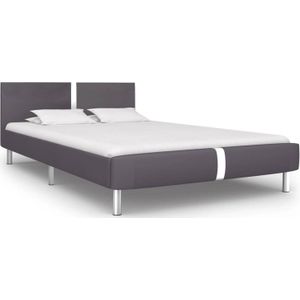 vidaXL-Bedframe-kunstleer-grijs-140x200-cm