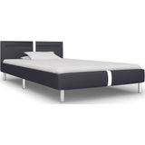 vidaXL Bedframe met LED Kunstleer Zwart 90x200 cm