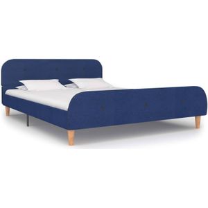 VidaXL Bedframe Stof Blauw 140x200 cm