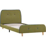 vidaXL Bedframe stof groen 90x200 cm