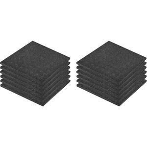 vidaXL - Valtegels - 12 - st - 50x50x3 - cm - rubber - zwart