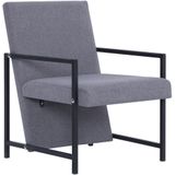 vidaXL Fauteuil stof lichtgrijs