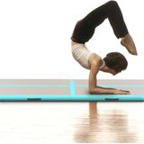 vidaXL Gymnastiekmat met pomp opblaasbaar 600x100x10 cm PVC groen