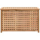 vidaXL Wasmand - Naturel - Massief Walnotenhout - Met Uitneembare Binnenzak