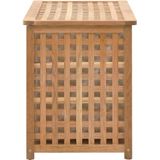 vidaXL Wasmand - Naturel - Massief Walnotenhout - Met Uitneembare Binnenzak