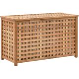 vidaXL Wasmand - Naturel - Massief Walnotenhout - Met Uitneembare Binnenzak