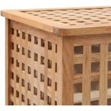 vidaXL Wasmand - Naturel - Massief Walnotenhout - Met Uitneembare Binnenzak