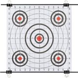 VidaXL Targetkaartstandaard met schietkaarten 78x76 cm staal