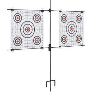 vidaXL Targetkaartstandaard met schietkaarten 78x76 cm staal