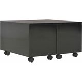 VidaXL Salontafel 60x60x35 cm Hoogglans Zwart