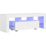 vidaXL-Tv-meubel-met-LED-verlichting-130x35x45-cm-hoogglans-wit