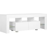 vidaXL-Tv-meubel-met-LED-verlichting-130x35x45-cm-hoogglans-wit